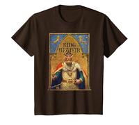 Vintage King Arthur Tshirt Sir Lancelot Excalibur Sword T-Shirt, Youth, Brown, Small