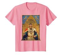 Vintage King Arthur Tshirt Sir Lancelot Excalibur Sword T-Shirt, Youth, Pink, Medium