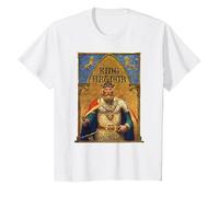 Vintage King Arthur Tshirt Sir Lancelot Excalibur Sword T-Shirt, Youth, White, X-Small