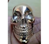 Vintage King Solid Brass Skull Handle for Walking Cane, 4 inches