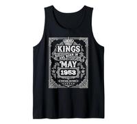 Vintage Kings are Born in May 1953 73rd Birthday Men Boys Tank Top