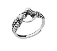 Vintage Kiss of Death Skeleton Rings for Women Men Love of the Life and Death Statement Gothic Skull Couples Wedding Engagement Ring Open Band Thumb Knuckle Finger Halloween Jewelry Unisex