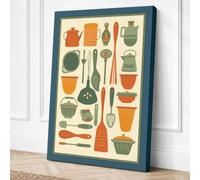 Vintage Kitchen Catalogue Canvas Wall Art Print 18x12 Inch | Ready to Hang, Gallery Wrapped, Fade-Resistant Inks, Securely Packaged, UK Made