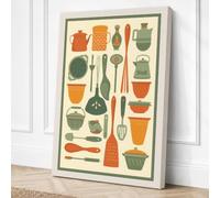 Vintage Kitchen Catalogue Canvas Wall Art Print 18x12 Inch | Ready to Hang, Gallery Wrapped, Fade-Resistant Inks, Securely Packaged, UK Made