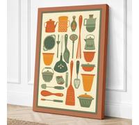 Vintage Kitchen Catalogue Canvas Wall Art Print 24x16 Inch | Ready to Hang, Gallery Wrapped, Fade-Resistant Inks, Securely Packaged, UK Made