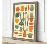 Vintage Kitchen Catalogue Canvas Wall Art Print 24x16 Inch | Ready to Hang, Gallery Wrapped, Fade-Resistant Inks, Securely Packaged, UK Made