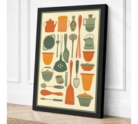 Vintage Kitchen Catalogue Canvas Wall Art Print 36x24 Inch | Ready to Hang, Gallery Wrapped, Fade-Resistant Inks, Securely Packaged, UK Made