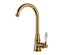 Vintage Kitchen Faucet High Pressure Mixer Tap 360° Swivel Spout Country Style Retro Design Durable Brass Easy Installation Perfect for Farmhouse Kitchens