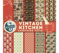Vintage kitchen scrapbook paper, 8.5x8.5, 10 Designs, 20 Double-Sided Sheets: Vintage Scrapbooking Paper for Junk Journals, Decorative craft Paper for ... & Mixed Media, Origami, Collage & Card Making