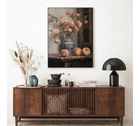 Vintage Kitchen still life Farmhouse Bread Lemon Peaches Poster Print Wall Art Pictures Canvas Painting Room Home Decor(70x100cm)