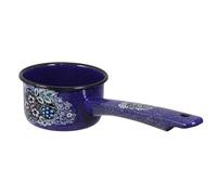 Vintage Kitchen Water Ladle Enamel Long Handle Blue