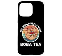 Vintage Kitten Neko The World Needs More Boba Tea Lover Case for iPhone 15 Pro Max