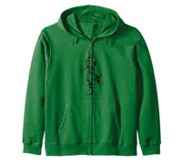Vintage Knight Armor Sketch Medieval Graphic Zip Hoodie