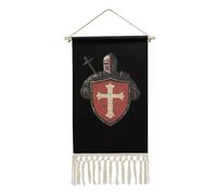 Vintage Knights Templar Cotton Linen Paintings Wall Art Decorative Hanging Picture Poster for Home Office Hotel