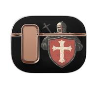 Vintage Knights Templar Headphone & Earphone Cases Compatible with Airpod Pro Scratch-Resistant PC Protective Cover with Secure Buckle