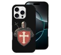 Vintage Knights Templar Mobile Phone Basic Cases Compatible with iPhone 16/16 Plus/16 Pro/16 Pro Max Leather Anti-Scratch Covers