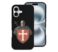 Vintage Knights Templar Mobile Phone Basic Cases Compatible with iPhone 16/16 Plus/16 Pro/16 Pro Max Leather Anti-Scratch Covers