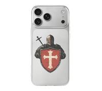 Vintage Knights Templar TPU Mobile Phone Basic Cases Compatible with iPhone 17/17 Air/17 Pro/17 Pro Max Anti-Scratch Covers
