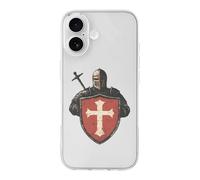 Vintage Knights Templar TPU Mobile Phone Basic Cases Compatible with iPhone 17/17 Air/17 Pro/17 Pro Max Anti-Scratch Covers