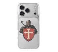Vintage Knights Templar TPU Mobile Phone Basic Cases Compatible with iPhone 17/17 Air/17 Pro/17 Pro Max Anti-Scratch Covers