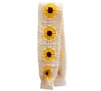 Vintage Knit Adjustable Hairband For Adults Soft And Comfortable Headband Knitting Floral Hairpieces For Women And Girls