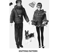 Vintage KNITTING PATTERN 769, Dolls Clothes, Bulky Slipover for Fashion Dolls PRINT ON DEMAND, WHITE PAPER