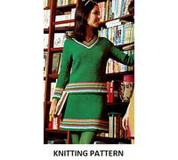 Vintage KNITTING Pattern, Paradise Island Jumper & Skirt Sizes 10-20 PRINT ON DEMAND, WHITE PAPER