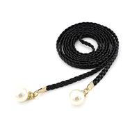 Vintage Knot Thin Belt For Women White Pearl Decors Ladies Dress Belt Fashion Female Waist Rope Accessories