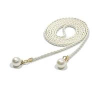 Vintage Knot Thin Belt For Women White Pearl Decors Ladies Dress Belt Fashion Female Waist Rope Accessories