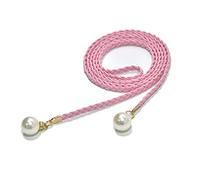 Vintage Knot Thin Belt For Women White Pearl Decors Ladies Dress Belt Fashion Female Waist Rope Accessories