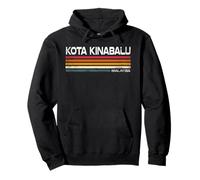 Vintage Kota Kinabalu Design Retro Malaysia City Souvenir Pullover Hoodie
