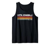 Vintage Kota Kinabalu Design Retro Malaysia City Souvenir Tank Top