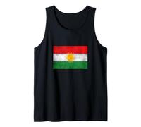 Vintage Kurdistan Flag Retro Kurd Kurdish Flag Tank Top