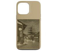 Vintage Kyoto Pagoda Night Street Scene Japanese Sepia Case for iPhone 13 Pro Max