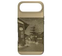 Vintage Kyoto Pagoda Night Street Scene Japanese Sepia Case for iPhone Air