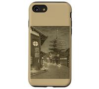 Vintage Kyoto Pagoda Night Street Scene Japanese Sepia Case for iPhone SE (2020) / 7/8