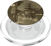 Vintage Kyoto Pagoda Night Street Scene Japanese Sepia PopSockets PopGrip for MagSafe