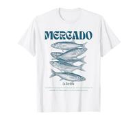 Vintage La Sardina Spanish retro fish market design T-Shirt