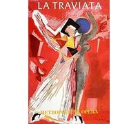 Vintage La Traviata Metropolitan Opera Poster A3 Print Wall Art Poster (A3 Framed - White Frame)