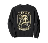 Vintage Lab Dad Fishing Crew Lab Dog For Men Sweatshirt