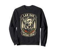 Vintage Lab Dad Hiking Crew Lab Dog For Men Sweatshirt