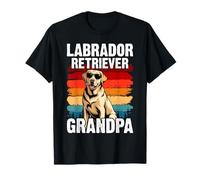Vintage Labrador Retriever Grandpa Dog Lovers Father's Day T-Shirt