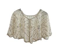 Vintage Lace Beaded Shawl, Sequin Beaded Cape Women, Elegant Evening Dresses Shawls Wedding Shrugs And Wraps