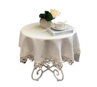 Vintage Lace Tablecloth Round 120cm Dining Table Cover Elegant Lace Table Mat Home Decor Table Decoration Perfect for Weddings & Special Occasions (Color 9)