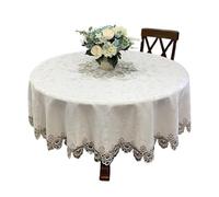 Vintage Lace Tablecloth Round Lace Dining Cover Decorative Table Mat Home Table Decor 120cm Diameter Elegant Table Linen (Color1)