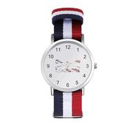 Vintage Lacrosse U.S.A Flag Funny Wrist Watches for Men Women Casual Braided Strap Easy Reader for Work Workout