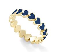 Vintage Ladies Red Love Geometry Jewelry Enamel Rings ExquisPendant Rings Trying on Rings (Blue, 8)