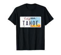 Vintage Lake Tahoe California Nevada License Plate Vacation T-Shirt