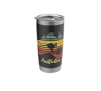 Vintage Land Map Australia Day Australian Kangaroo Stainless Steel Insulated Tumbler