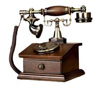 Vintage Landline Phone, Retro Corded Telephone with Wooden Drawers, Comfortable Handles, Durable and Wear-Resistant for Home, Office, Hotel, Art Gallery